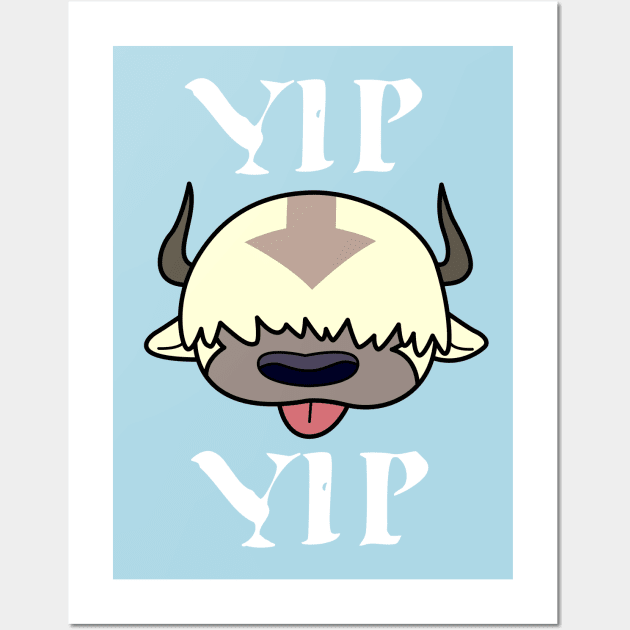 Yip Yip Appa Avatar The Last Airbender Wall Art by scribblejuice